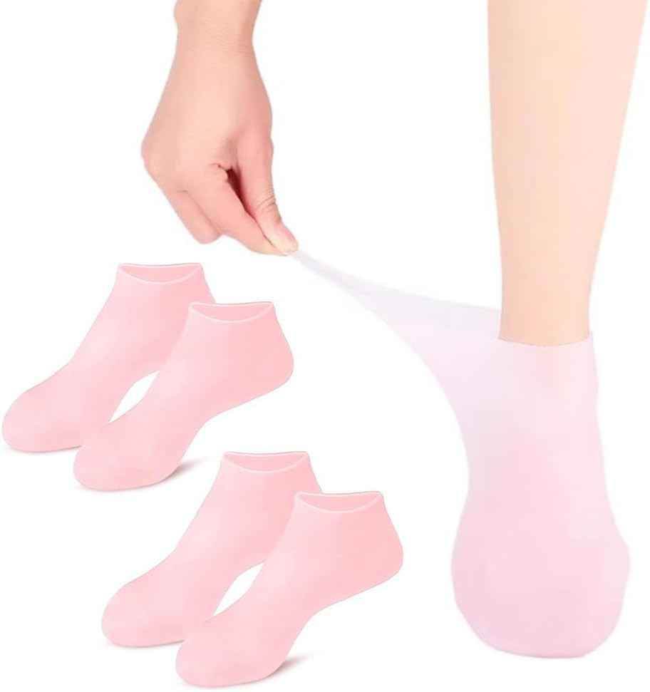 Moisturizing Socks Silicone Socks For Dry Cracked Feet Soft Gel Socks Foot Care Silicone Socks For Women Softening Calluses Repairing Rough Dry Feet Skin